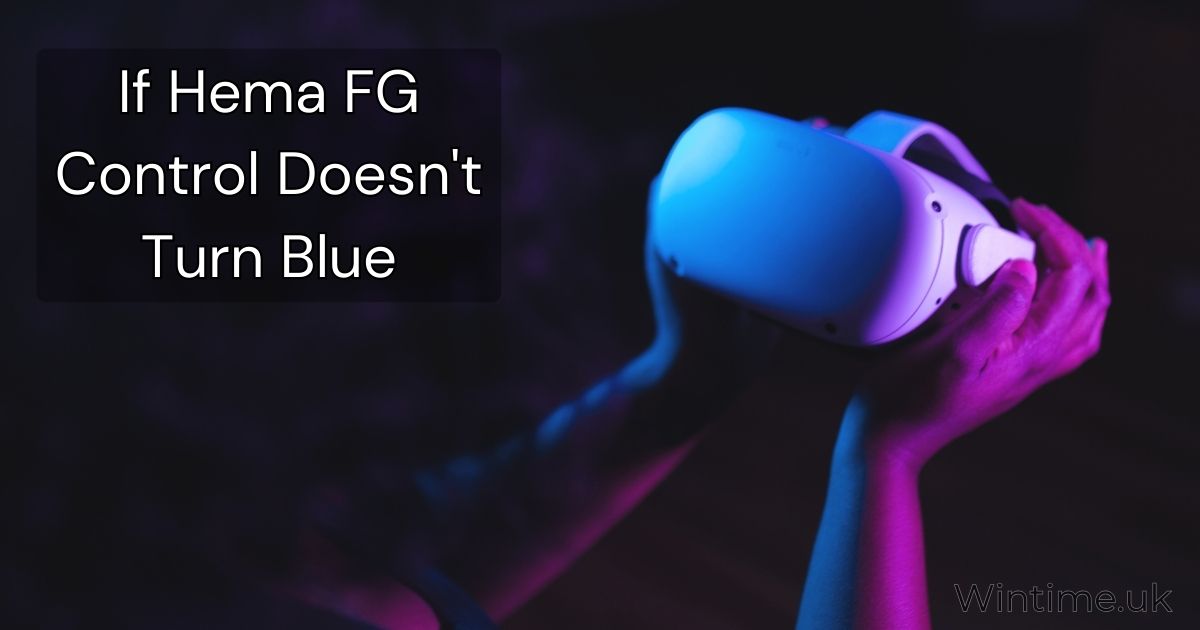 If Hema FG Control Doesn't Turn Blue